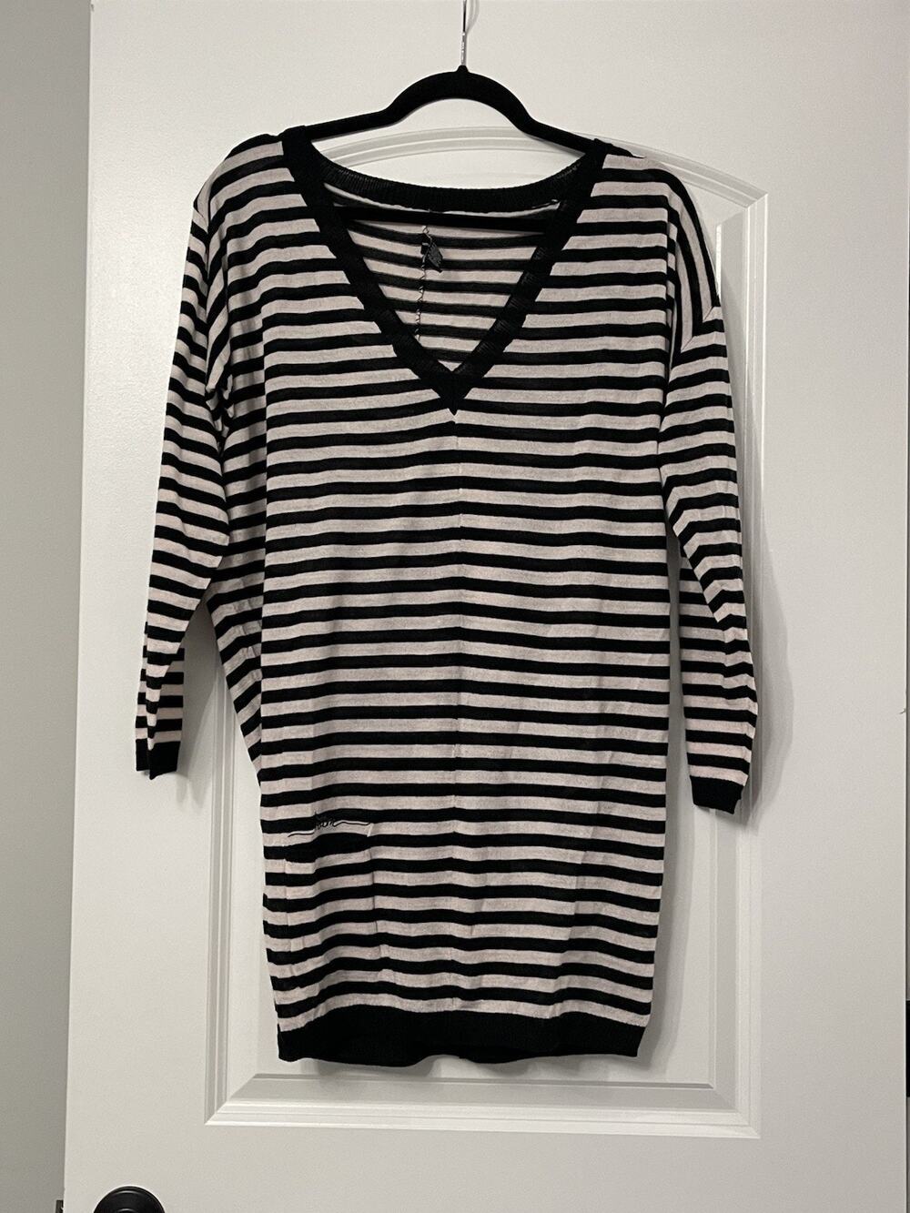 Coastal VTG Y2K streetwear Brand “Married To The Mob” Striped Tunic- Sz Large